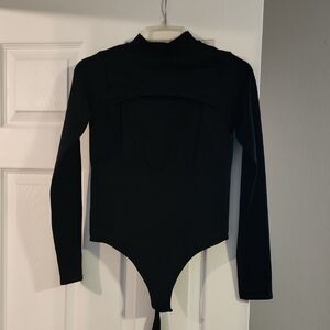 Kids Black Long Sleeve One Piece